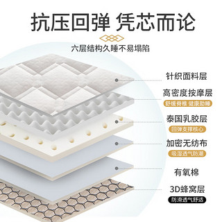 安睡宝（SOMERELLE）床垫软垫家用加厚乳胶榻榻米软垫子褥子睡垫双人宿舍1.8*2.0m 3D幻影白（加厚高弹乳胶6cm） 100x200cm