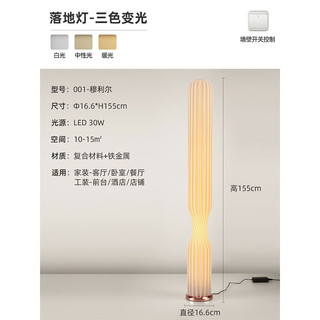 清瑶落地灯客厅灯3D打印高级感氛围灯网红ins装饰立式广东中山灯具 穆利尔 玫瑰金底座H155CM三色