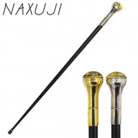 尤沈龙 金色圆头英伦时尚绅士手杖舞台道具文明棍cosplay金属权拐仗老人 银色 93cm