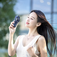 优必利 手持小风扇 迷你口袋小型电风扇 户外郊游便携手拿迷你小风扇 HTL-16藏蓝色(已停产)