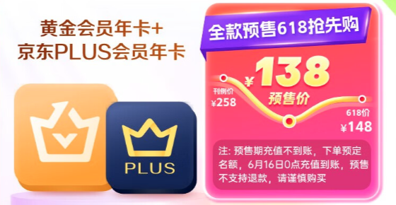 iQIYI 爱奇艺 黄金会员年卡+京东年卡+加赠2大权益