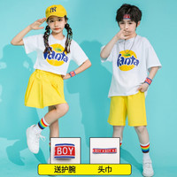 迪莎童话(D.S.TongHua) 儿童演出服中小学幼儿园男女童六一表演服运动套装拉拉队服套装 女款 130