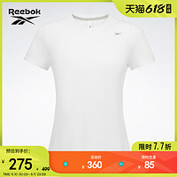 Reebok 锐步 官方2023夏季女子TEE吸湿排汗休闲针织短袖23RCS412W