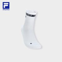 FILA 斐乐官方男袜中腰袜2023秋新款运动袜子舒适跑步健身中筒袜