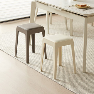 全友家居凳子家用餐凳客厅餐厅凳软包座面可叠放高脚凳DX115080 塑料凳A(1包4个)