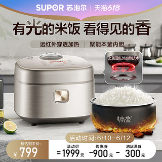 SUPOR 苏泊尔 电饭煲远红外本釜内胆用多功能4升大容量煮饭锅1