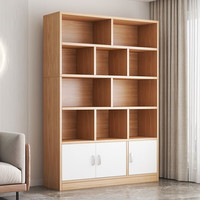 墨尚思 酒柜落地置物靠墙客厅多功能家用简易收纳储物柜 田园橡木色100*23*180