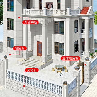 红枫别墅外墙砖300x600仿大理石罗马柱瓷砖农村自建房大门砖花岗岩砖 樱花红高光 150*500mm