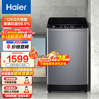 海尔（Haier）波轮洗衣机全自动家用家电 以旧换新 超净洗 智能自编程 一健桶自洁 12公斤大容量 EB120Z32Mate1