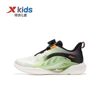 特步(XTEP)儿童男童中大童氢风舒适透气运动跑鞋 帆白/果冻绿 37码