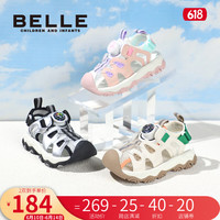 百丽(Belle)童鞋儿童沙滩鞋2023夏季新款女童包头鞋中大童休闲网面鞋男童凉鞋 粉色 36 适合脚长22-22.3cm