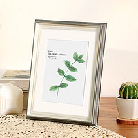 花衣裳(HUAYISHANG)简约相框摆台6寸7八洗照片做成相册打印挂墙装裱画框定制A3a4摆件 4209-雅致灰 7寸(可放12.8*17.8cm)摆挂款
