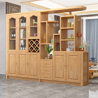 贵妃实木间厅柜客厅玄关柜门厅柜装饰隔断酒柜中式双面屏风现代储物柜