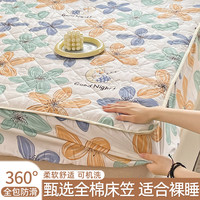 夏季纯棉夹棉床笠单件100全棉床罩2023年新款席梦思套床垫保护罩