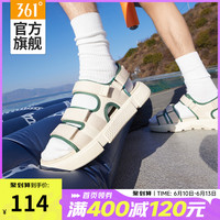 361凉鞋男运动鞋2023夏季透气防滑拖鞋361°织带沙滩鞋