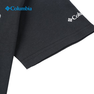哥伦比亚（Columbia）户外23春夏新品情侣同款吸湿透气运动短袖T恤AE9942 010男女同款 S(170/92A)