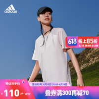 adidas阿迪达斯官方轻运动男女情侣款纯棉休闲上衣圆领短袖T恤 粉色 A/L