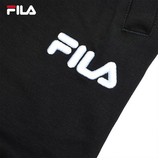 斐乐（FILA）官方男子针织五分裤2023夏新款简约时尚休闲通勤男短裤 正黑色-BK 175/84A/L