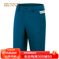 HUNNZ品牌高尔夫裤子男夏季透气速干弹力运动五分裤薄款高尔夫服装男裤 墨绿色 30