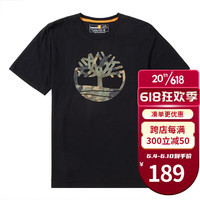 Timberland添柏岚短袖t恤男23夏季户外休闲logo棉质圆领半袖衫A61KD A61KD001黑色 M/175