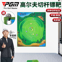 PGM高尔夫切杆镖靶练习打击垫粘球毯游戏运动家庭娱乐可平铺悬挂 单张切杆练习毯