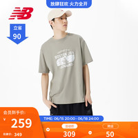new balance NB官方23新款男款春夏休闲圆领印花T恤短袖 HUS AMT32374 L