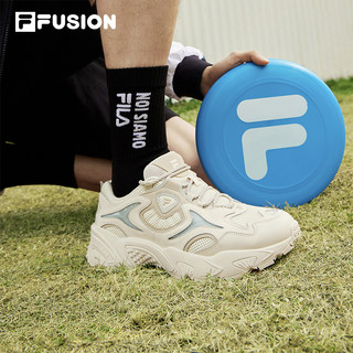 FILA 斐乐 飞脊鞋男鞋老爹鞋2023网面休闲鞋