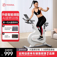 YESOUL 野小兽 动感单车家用智能调阻磁控运动健身器材室内静音Power智能调阻+双倍速燃课+插电款