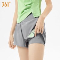 361°运动健身瑜伽裤女夏季薄款速干假两件透气户外骑行跑步短裤