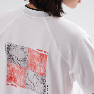 萨洛蒙（Salomon）女款 户外运动休闲日常舒适透气短袖T恤 OUTLIFE GRAPHIC SS TEE 白色 C20640 S