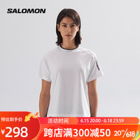 萨洛蒙（Salomon）女款 户外运动休闲日常舒适透气短袖T恤 OUTLIFE GRAPHIC SS TEE 白色 C20640 S