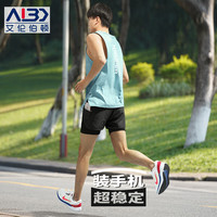 艾伦伯顿(Alen Botun)运动套装男夏季马拉松跑步三分短裤无袖体育生田径训练健身排球服 两件套-健身训练 2XL