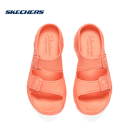 斯凯奇（Skechers）夏季女子厚底休闲运动拖鞋 111246-CRL 珊瑚色 35