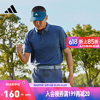 adidas 阿迪达斯 官方男装春季新款高尔夫翻领运动短袖POLO衫HR7977 学院藏青蓝 A/L