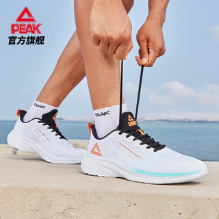 匹克轻逸跑鞋男鞋23夏新款运动鞋透气防滑耐磨跑步鞋子 大白/浅绿 39