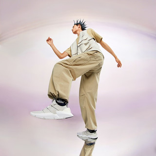 「恐惧鲨鱼」阿迪达斯 adidas官方三叶草PROPHERE男女经典老爹鞋 灰/黑 40(270mm)