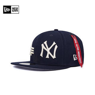 NEW ERA  x Alpha Industries x MLB联名棒球帽MLB时尚休闲平檐帽 60312250-藏青色 712