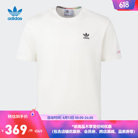 adidas阿迪达斯官方三叶草RICH MNISI联名男运动上衣圆领短袖T恤 汉玉白 A/L