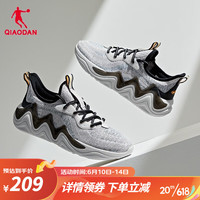 乔丹QIAODAN运动鞋男鞋2023年夏季新款飞织透气休闲鞋子潮搭老爹鞋 黑色/浮石色 39