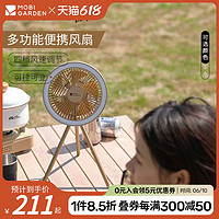 牧高笛 MOBI GARDEN 户外露营小风扇吊扇便携桌面家用充电帐篷灯电扇照明营地灯
