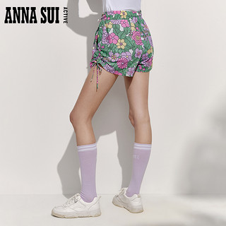 ANNA SUI 夏日繁花 2023新款抽绳印花防晒防阳短裤抗uv50+防走光