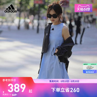adidas阿迪达斯官方轻运动女装夏季新款户外风梭织圆领无袖连衣裙