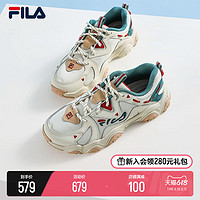 FILA 斐乐 猫爪鞋4老爹鞋2023春夏新款女鞋复古厚底休闲鞋运动鞋