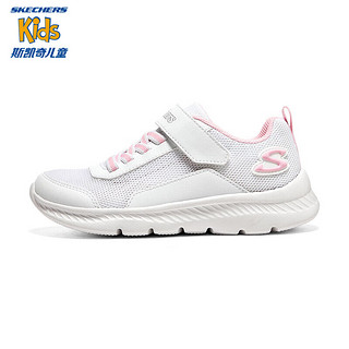 SKECHERS 斯凯奇 2023年夏季女童魔术贴运动鞋儿童透气休闲鞋大童鞋319300L