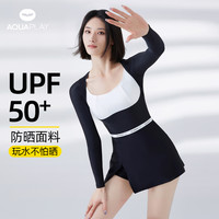 AquaPlay泳衣女款保守显瘦连体游泳衣专业防晒速干女士泳装冲浪服
