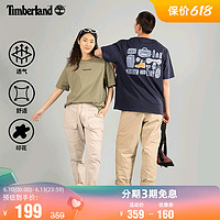 Timberland添柏岚官方男女同款短袖T恤23夏新款休闲宽松|A5UX7