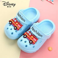 迪士尼(Disney)汽车消防车儿童洞洞鞋宝宝凉小孩拖鞋包头男童沙滩鞋防滑夏季凉鞋 1815-30天蓝消防车 160码内长约16厘米