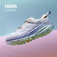 HOKA ONE ONE男女款卡哈低帮防水版运动休闲鞋Kaha Low GTX皮革 北极冰色/印象紫 45/290mm