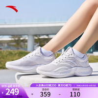 安踏（ANTA）毒刺SE丨缓震跑步鞋女夏季网面透气跑鞋女款运动鞋子 浅银灰/淡紫灰-4 5.5(女36)
