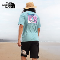 THE NORTH FACE北面T恤男款23春夏新款户外休闲舒适透气汽车印花圆领短袖88BS LV2 XL